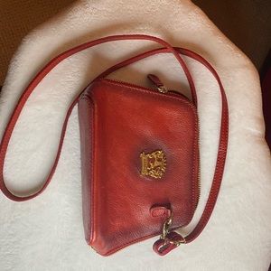 Pratesi Firenze Italian Crossbody Purse in Red Leather